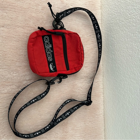 adidas Handbags - Adidas Red Belt Bag with Black Strap